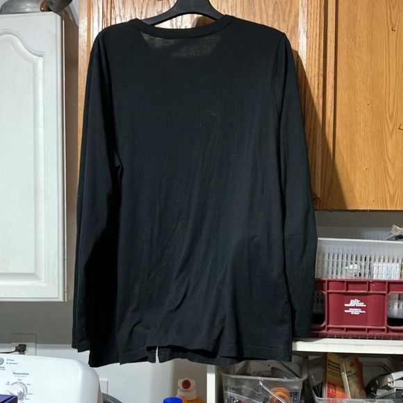 J Jill Chiffon Bib Knit Shirt Long Sleeved Pearl Button Front Closure Size XL - Picture 4 of 4